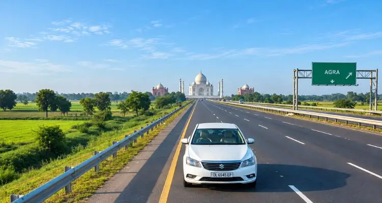 Delhi to Agra private car via expressway