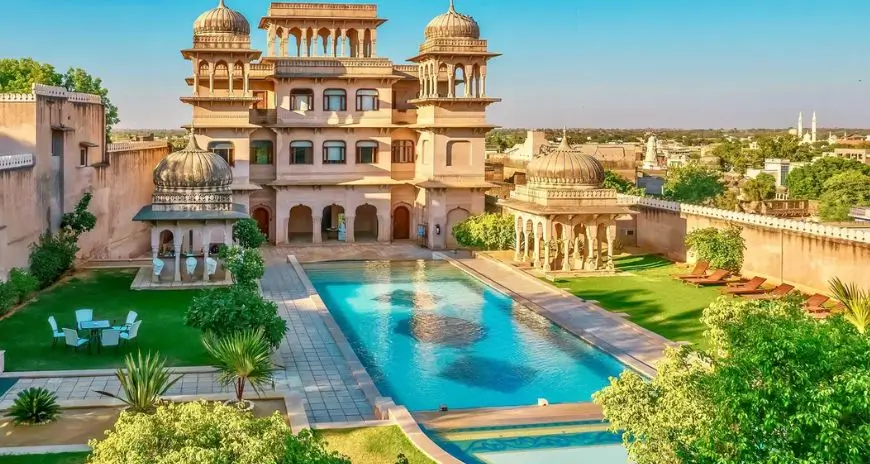 Rajasthan heritage palace hotel with pool